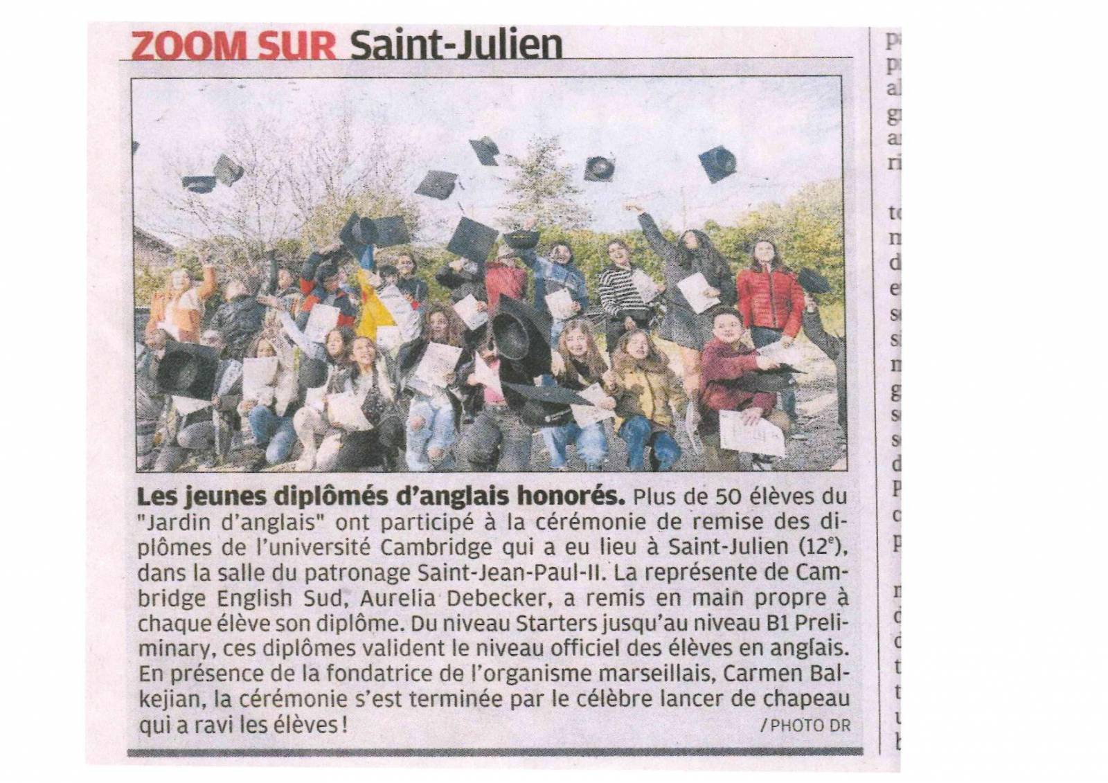 réussi le test Cambridge d'anglais Marseille 13012