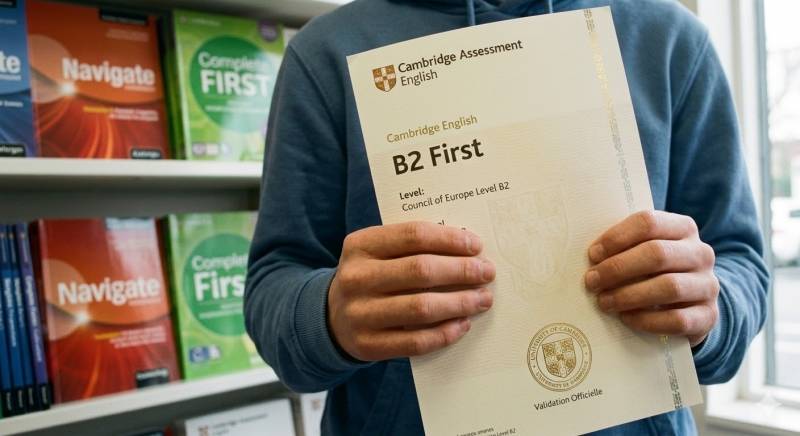 Diplôme officiel d'anglais Cambridge validant le niveau avant le collège Marseille 13011.