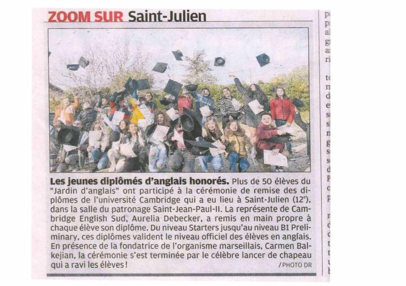 réussi le test Cambridge d'anglais Marseille 13012